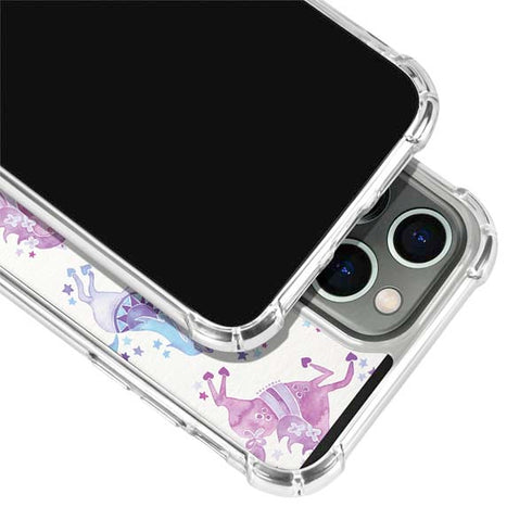 Cat Coq Purple Unicorns iPhone 14 Pro Clear Case